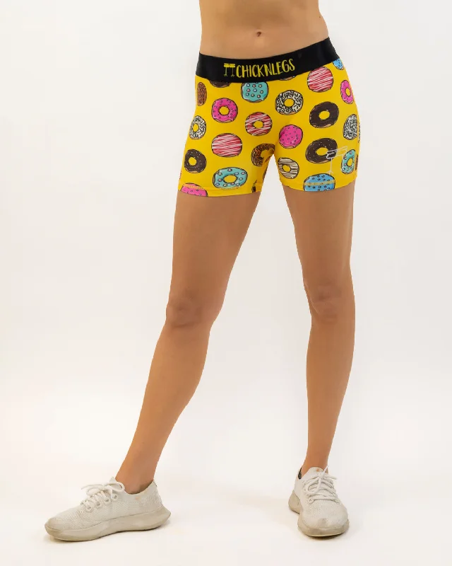 Feminine Luxe Style Sale Women's Salty Donuts 3" Race Compression Shorts