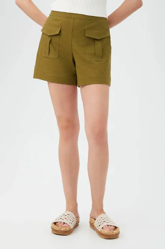 Women's Effortless Casual Outfit Barbonici Short In Sage