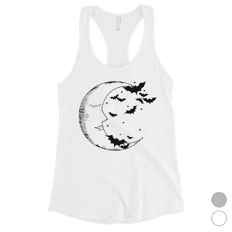 Discover Promotions Moon And Bats Womens Tank Top