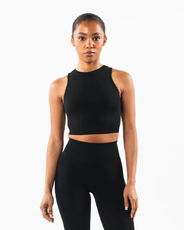 Shop Sales Stratus Crop Tank - Black