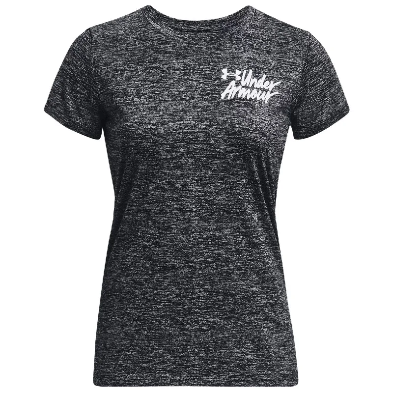 Women's Charming Outfit For Events Under Armour Tech Twist Graphic Short Sleeve Tee - Womens - Black/White