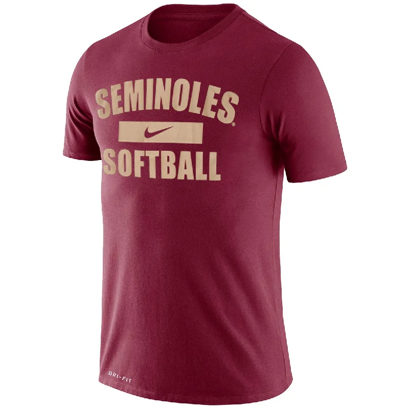 Women's Clothing Sets Nike Men's Seminoles Softball Design Legend Short Sleeve T-shirt - Garnet