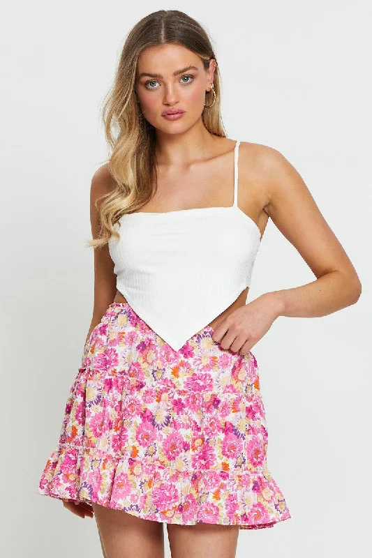 Stylish Statements Print Skater Skirt