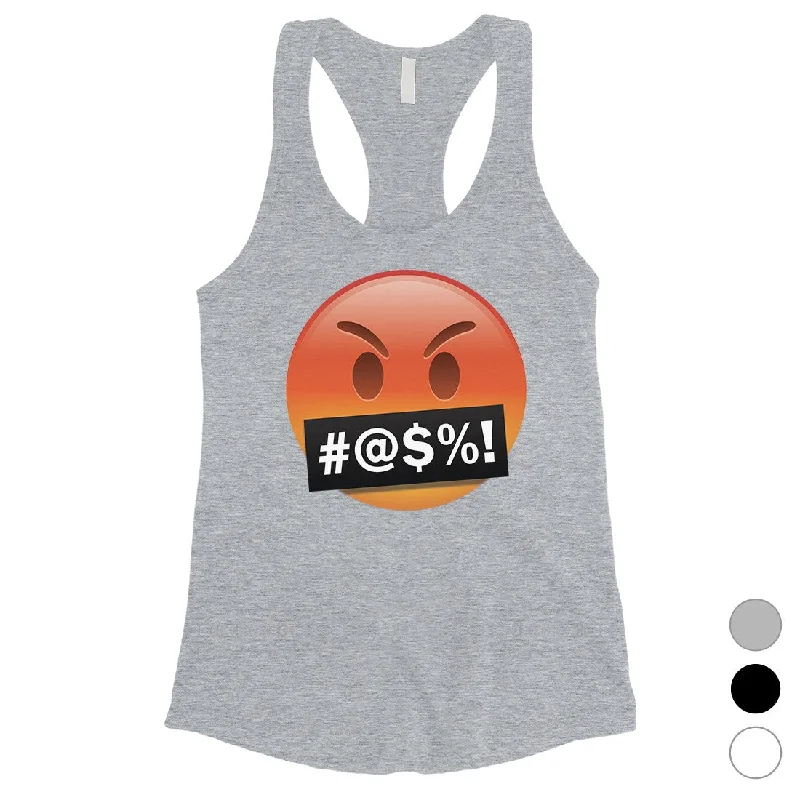 Casual Yet Chic Sales Emoji-Angry Womens Emotional Passionate Halloween Costume Tank Top