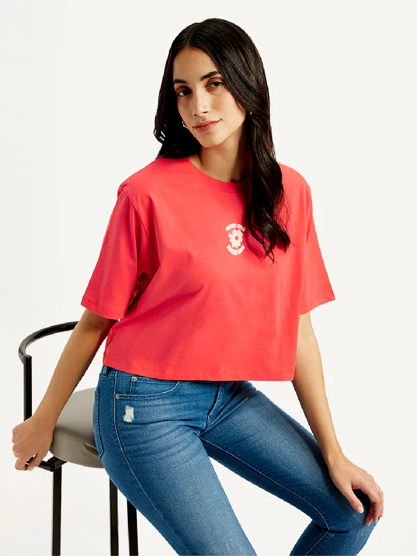 Exclusive Fashion Deals Women's Solid Relaxed Fit T-shirt