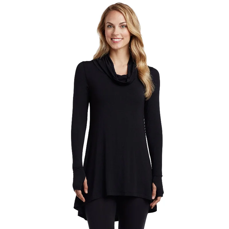 Women's Active Clothing Softwear With Stretch Long Sleeve Cowl Tunic