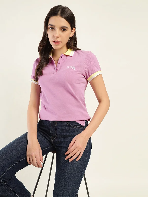 Sleek Style Discounts Women's Solid Polo T-Shirt