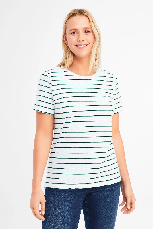 Step Ahead, Lead The Trend T-shirt rayé en coton - Femme