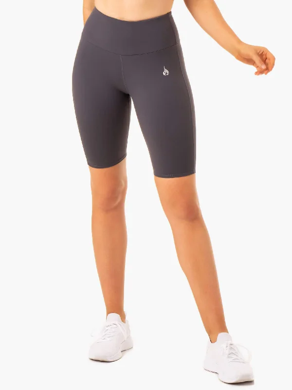 Women's Work Apparel Staples Scrunch Bum Bike Shorts - Charcoal