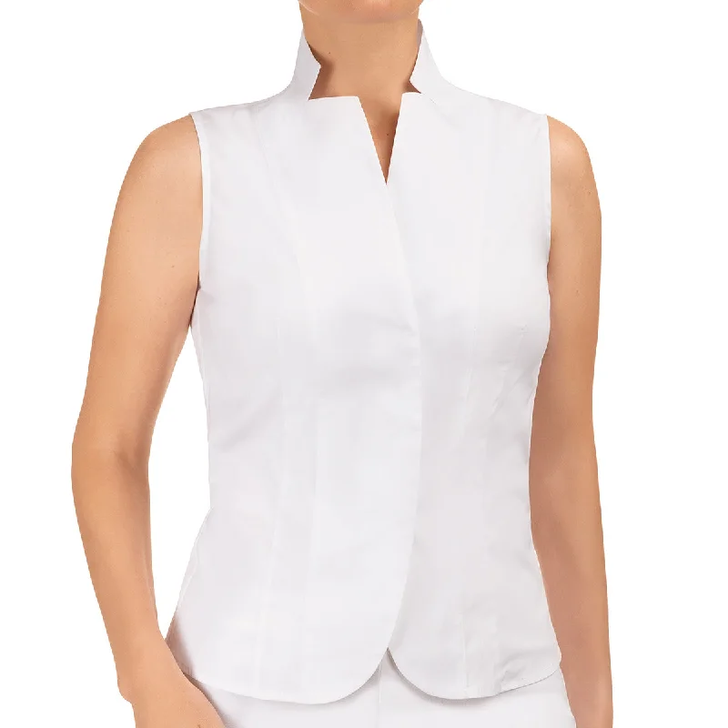 Casual Chic Women's Clothes Sleeveless Vest Top in White