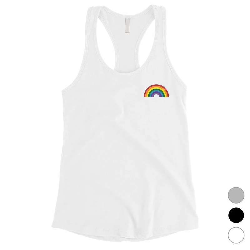 Comfortable Women's Clothing LGBT Rainbow Pocket Womens Tank Top