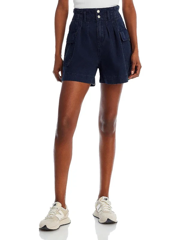 Fall Sale, Prices Drop Womens Cotton Blend Utility High-Waist Shorts