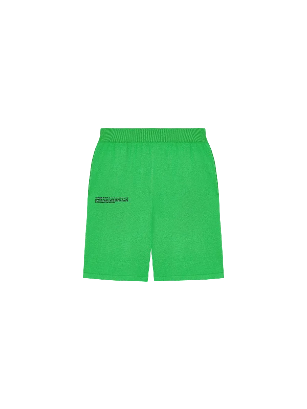 Sophisticated Style Offers Womens Organic Cotton Knit Shorts—jade green