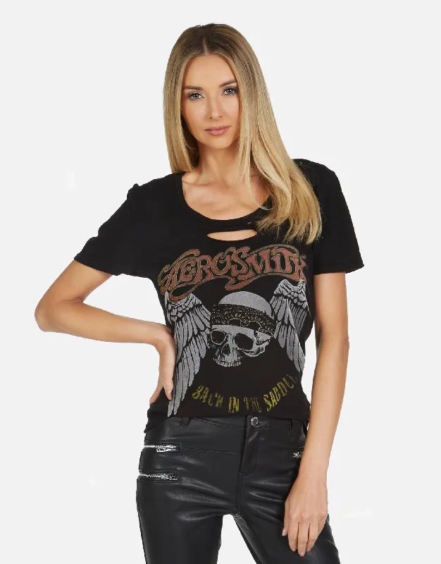 Women's Plus-Size Apparel Myra X Aerosmith Skull