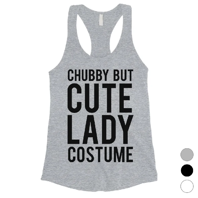 Popular Collection Chubby But Cute Lady Costume Womens Tank Top