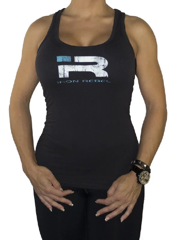 Women's Comfortable Lounge Attire Iron Rebel Ladies Forged Tank - Black