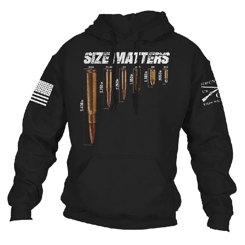 On-Trend Fashion Offers Men's Size Matters Hoodie - Black