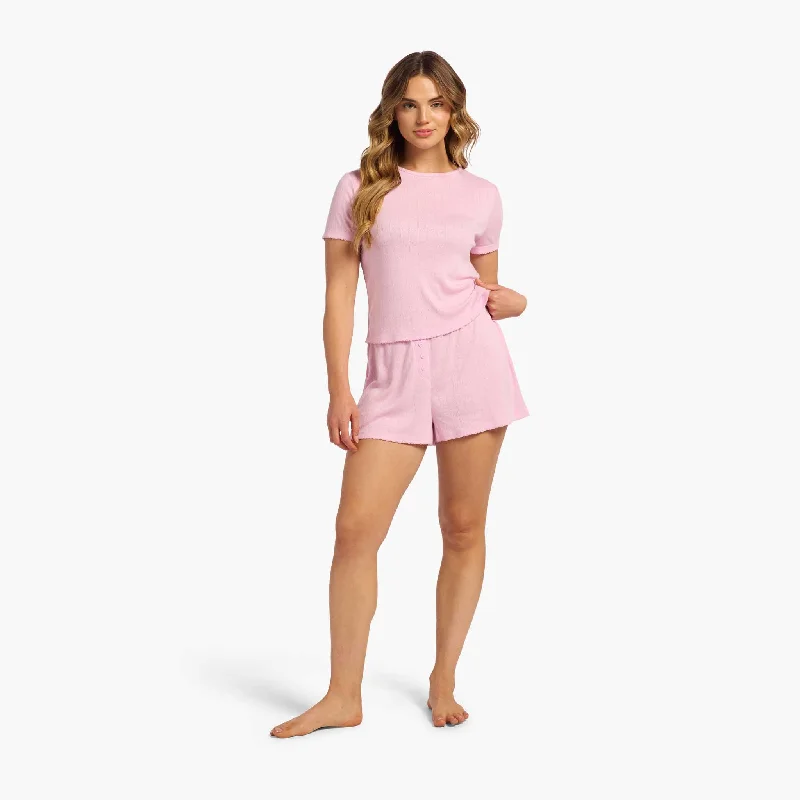 Contemporary Fashion Sale Heart Pointelle Pajama Cheeky Short | Bon Bon