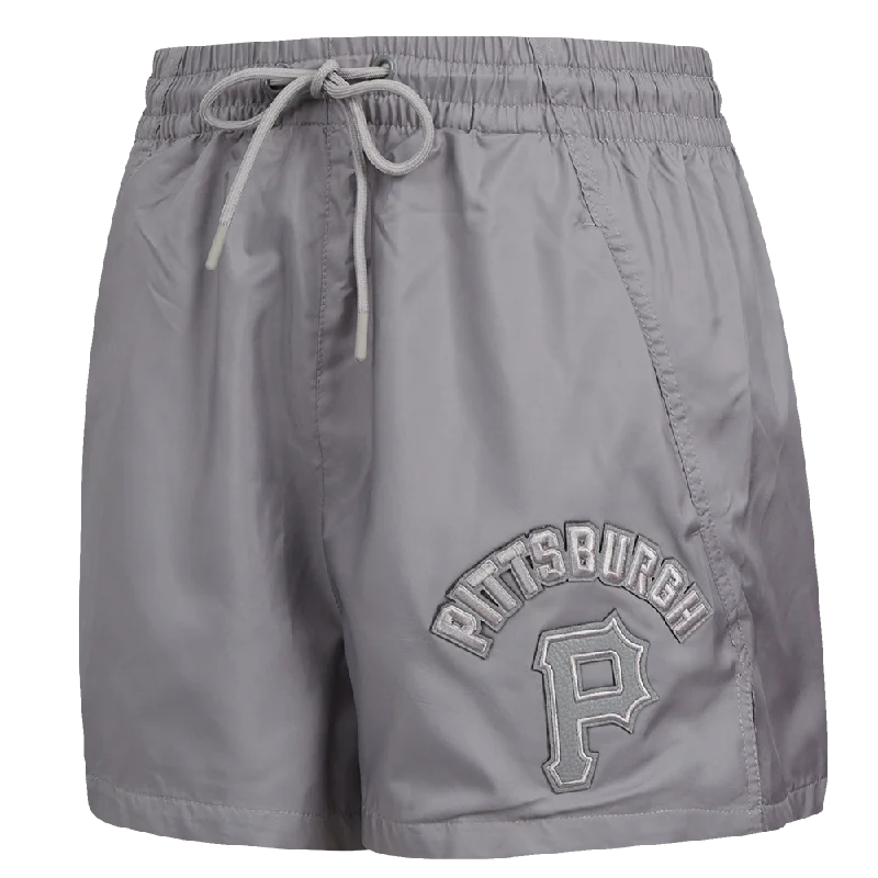 Women's Activewear Apparel MLB PITTSBURGH PIRATES TRIPLE TONAL W WOVEN WOMEN'S SHORT (GRAY)