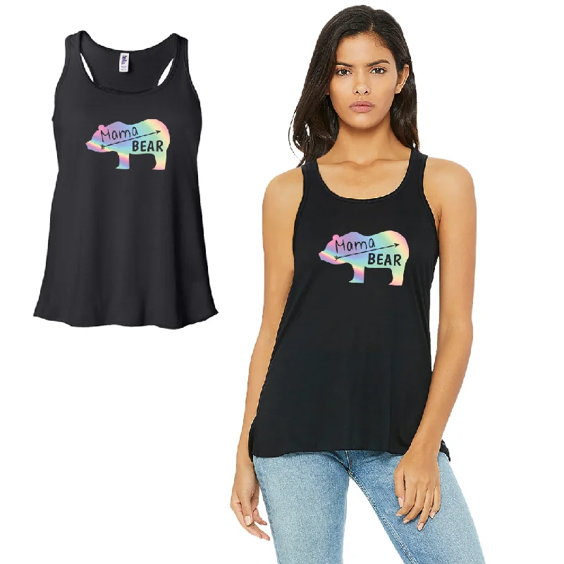 Affordable Women's Clothes Mama Bear-SPECTRUM Work Out Womens Black Tank Top