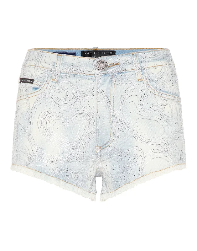 Seasonal Picks Denim Shorts Teddy Bear