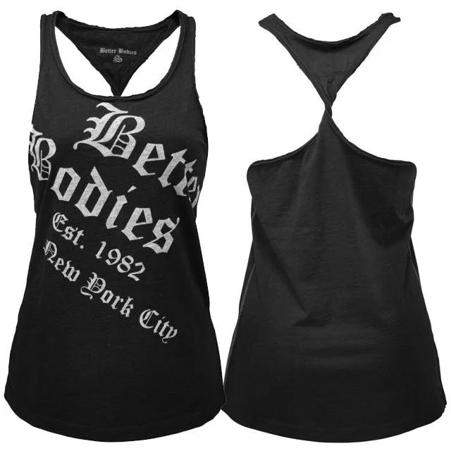 Women's Attire Better Bodies Twisted T-Back - Black