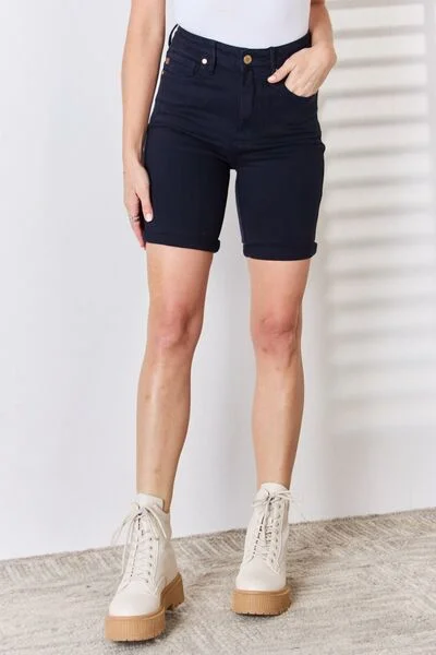 Unbeatable Deals Judy Blue Full Size High Waist Tummy Control Bermuda Shorts