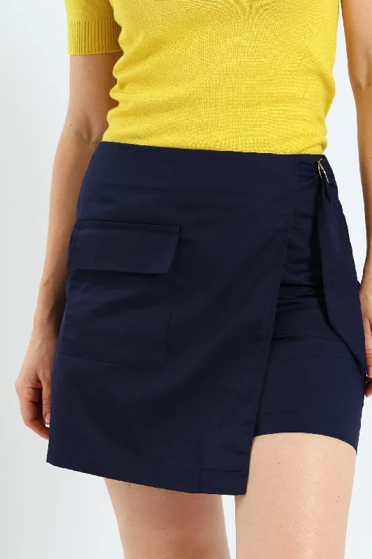 Shop Sale Items D-Ring Utility Mid Thigh Skort - Navy