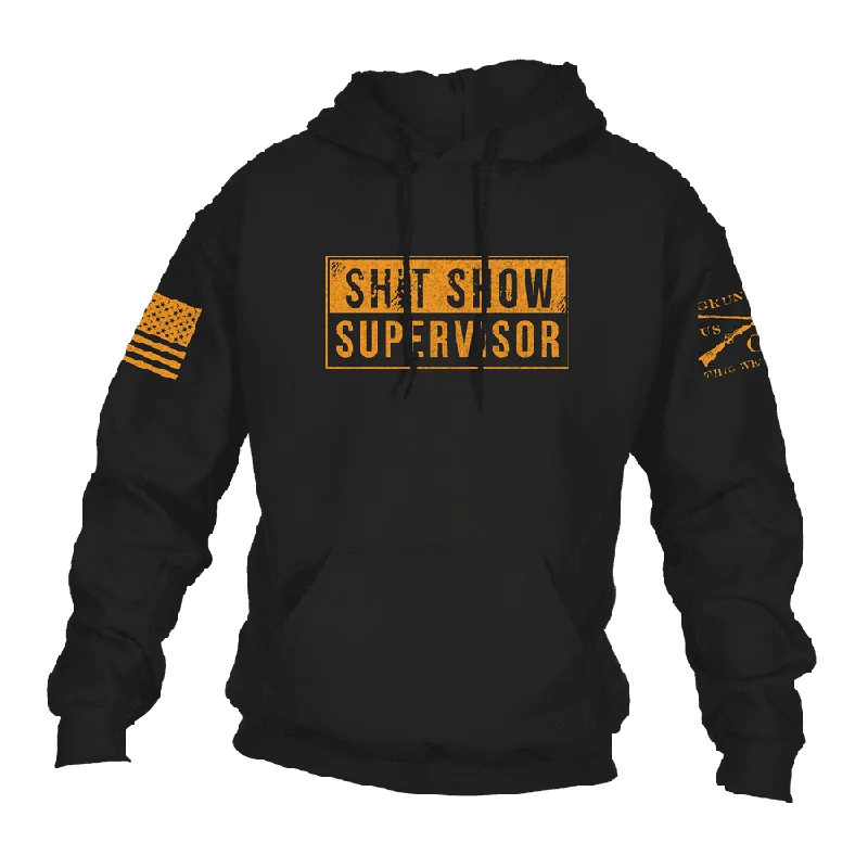 Women's Elegant Clothes Sh*t Show Supervisor Hoodie - Black