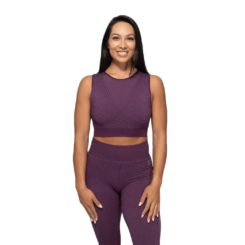 Women's Trendy Casual Outfit Better Bodies Roxy Seamless Top - Royal Purple