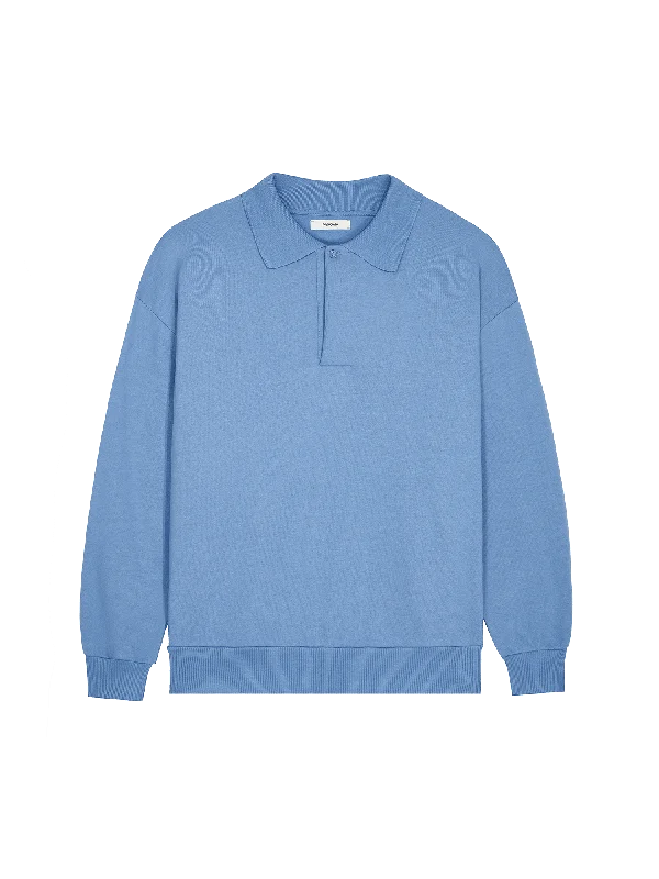 Women's Cozy Clothes Womens DNA Heavyweight Polo Sweatshirt—summit blue