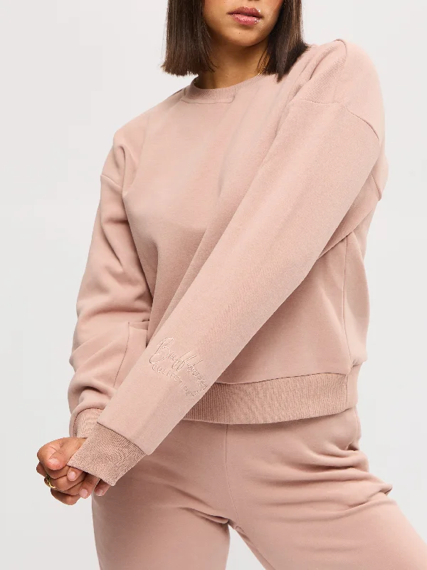 Classy Style Discounts Cloud Crew Pullover - Mauve