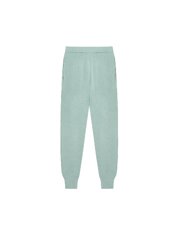 Women's Formal Apparel Womens Regenerative Merino Wool Track Pants—eucalyptus blue