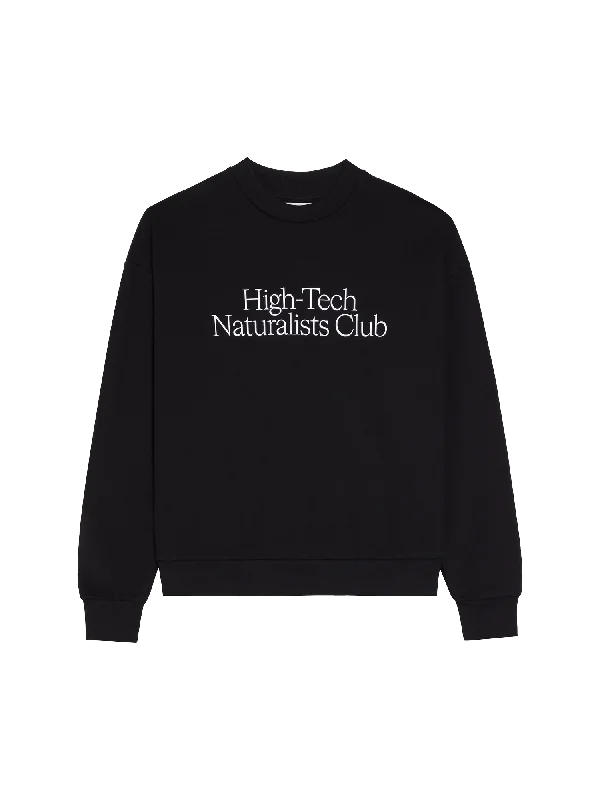 Hot Sale Womens High-Tech Naturalists Club Sweatshirt—black