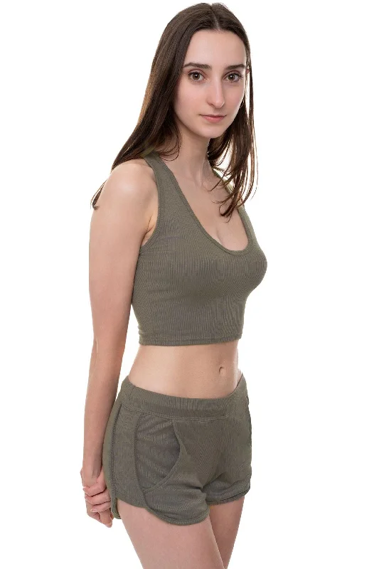 Exclusive Discounts Cropped Ribbed Tank Top