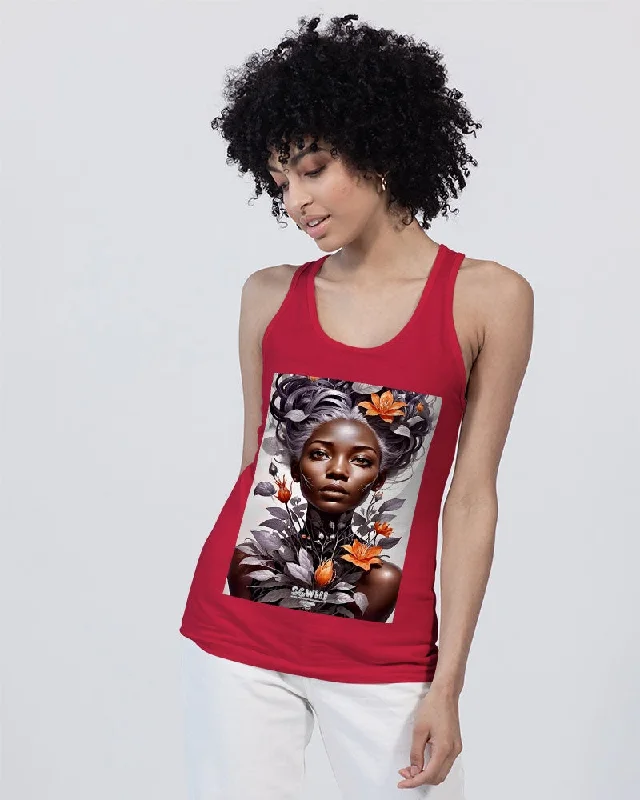 Limited Stock, Big Sale Beautiful black silver grey hair blossom women Unisex Jersey Tank | Bella + Canvas