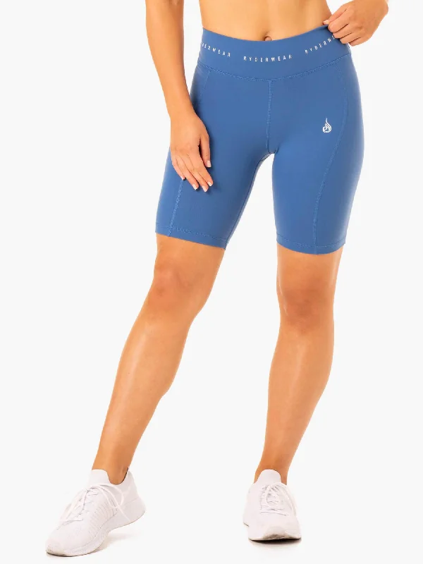 Affordable Women's Apparel Reflex High Waisted Bike Shorts - Blue