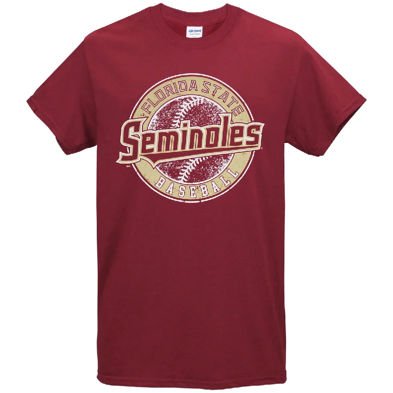 High-End Style Discounts Ragz Adult/Unisex Florida State Seminoles Baseball Design Short Sleeve T-shirt - Garnet