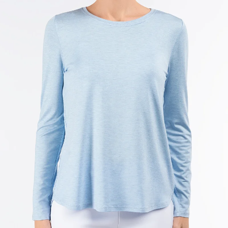 Women's Clothing For Special Occasions Yoke Relaxed Tee in Celeste