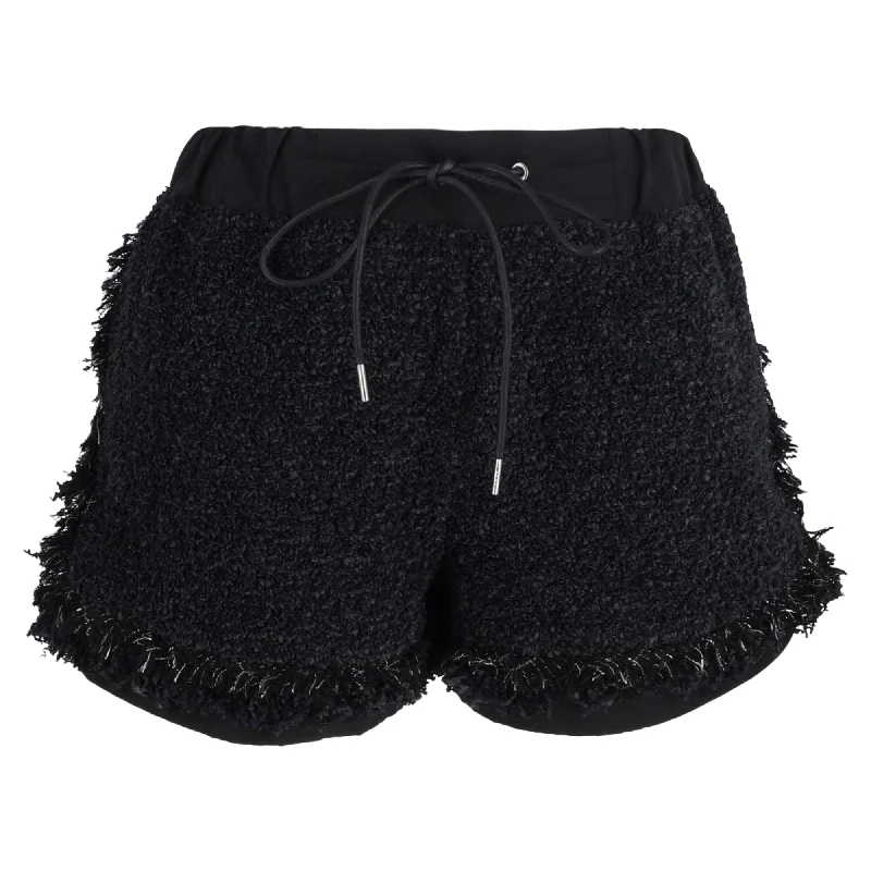 Women's Athletic Garments Sacai Drawstring Shorts in Black Tweed