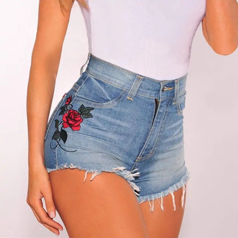 Women's Clothing For Everyday Wear Rose Denim Shorts