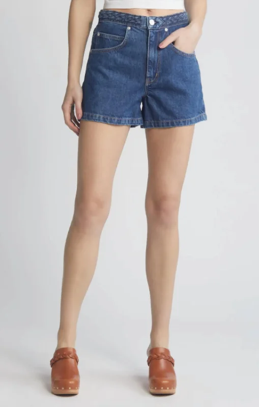 Break Fashion Norms Braided Waistband Short In Penelope