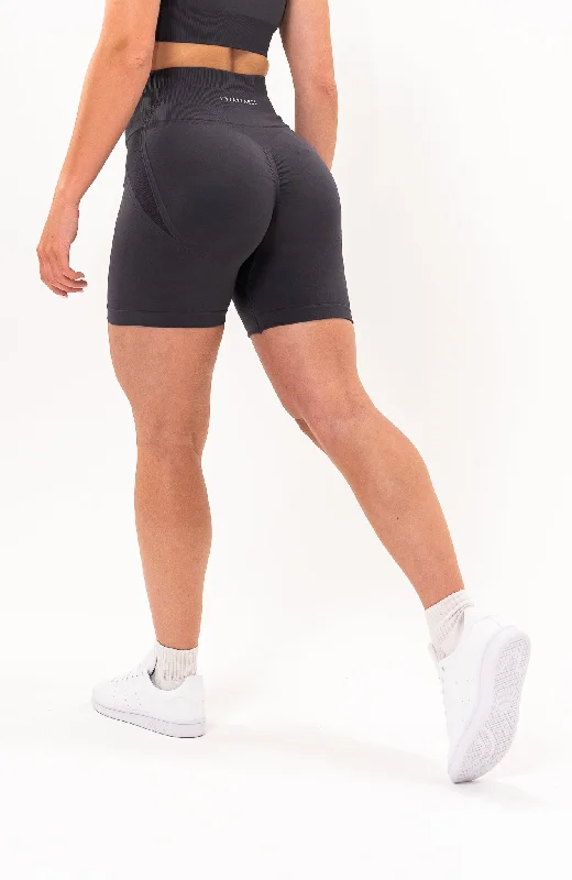 Women's Work Apparel Tempo Seamless Scrunch Shorts - Grey