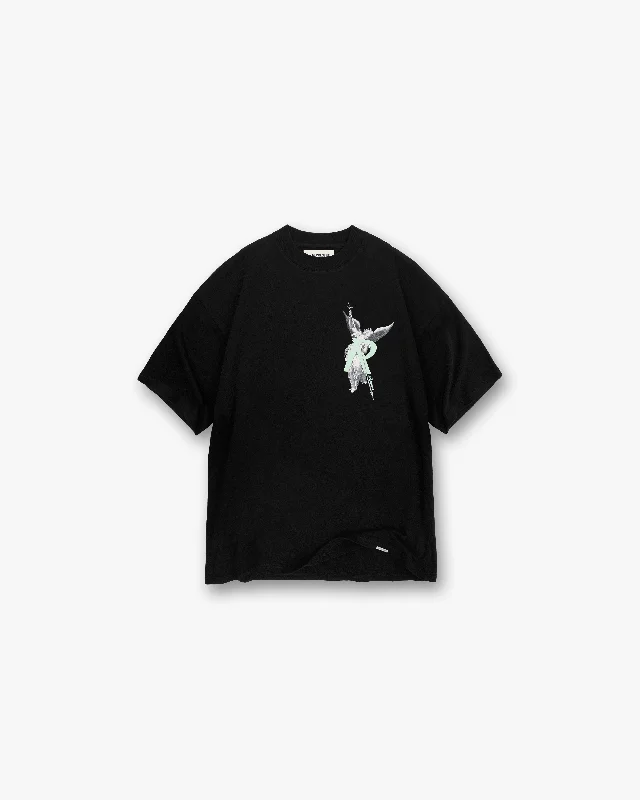 Cozy Comfort Style Sale Archangel Initial T-Shirt - Jet Black