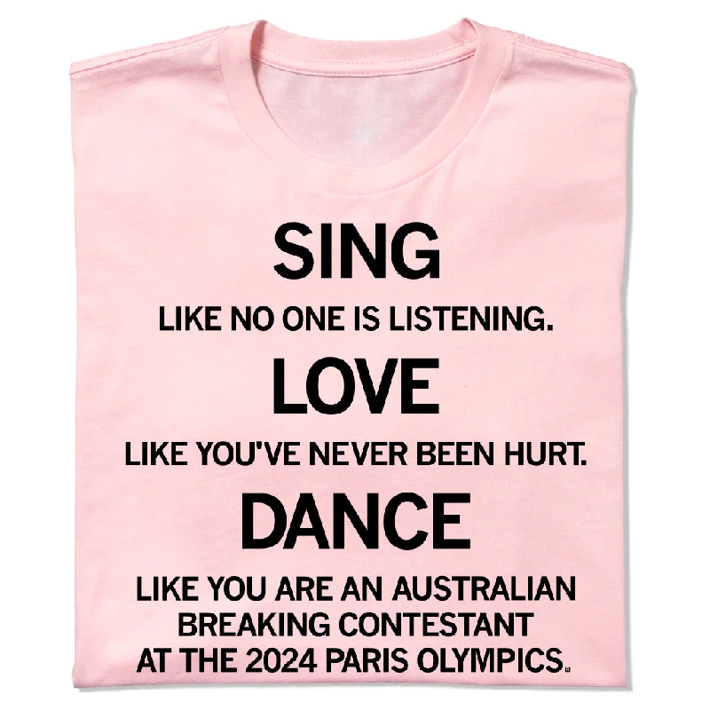 Women's Luxury Apparel Sing Love Dance