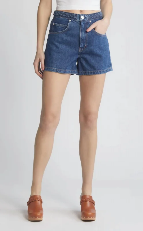 Ride The Style Wave Braided Waistband Shorts In Penelope