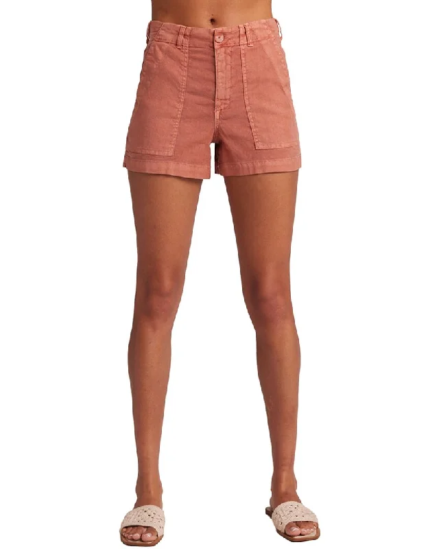 Limited Time Flash Sale Bella Dahl Sol Utility Tab Linen-Blend Short