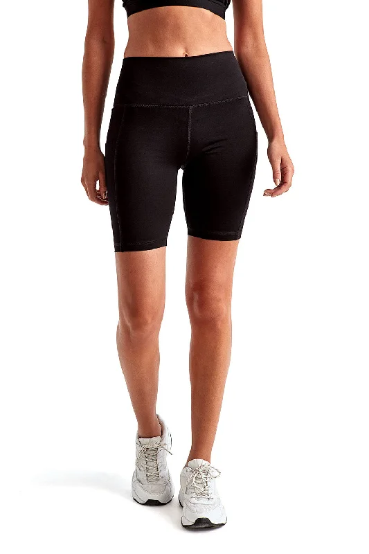 You'Ll Love Us Because TriDri Womens Performance Legging Shorts w/ Pockets - Black