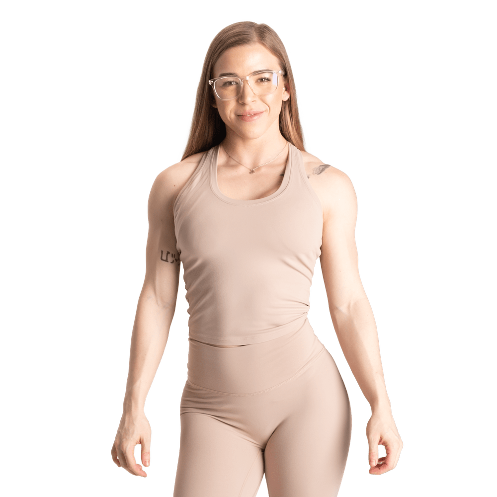 Formal Attire For Women Better Bodies Core Crop T-Back - Desert