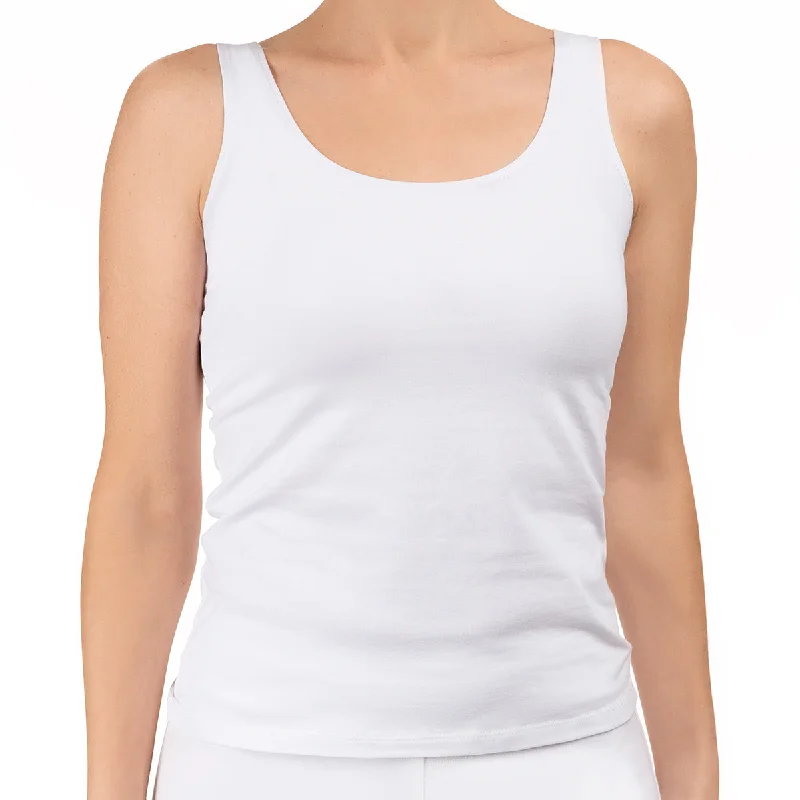 Elegant Fashion Offers Long Tank Top in White (C)